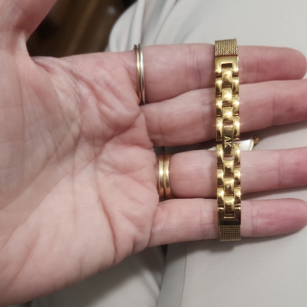 Anne Klein Gold-Tone Mesh Bracelet Watch - Picture 5 of 7